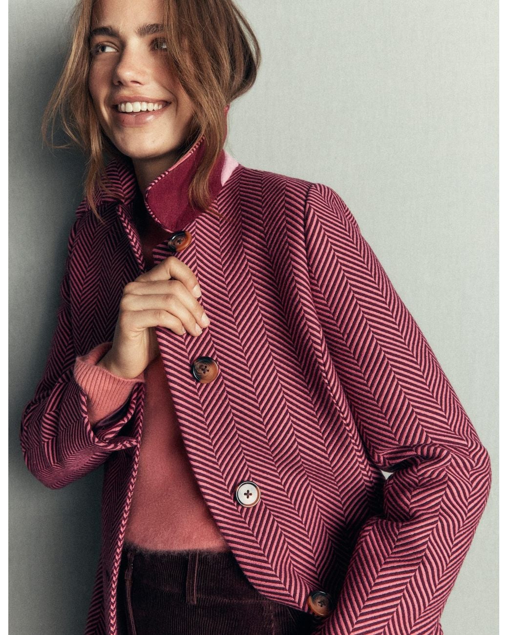 Boden Red Aylesford Midi Coat