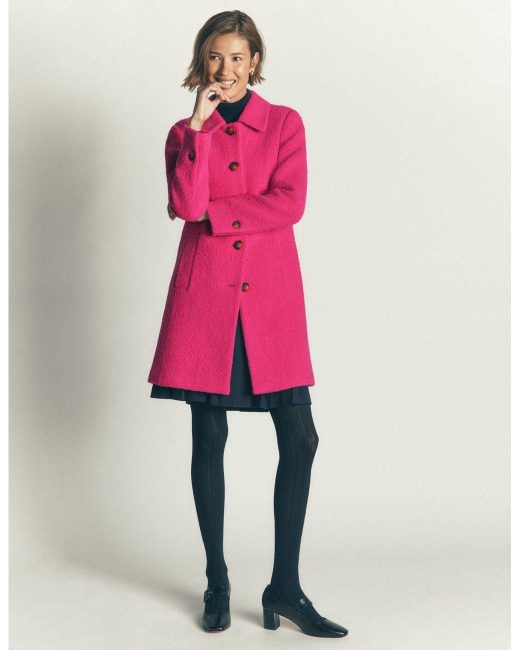 Boden Red Aylesford Wool Coat