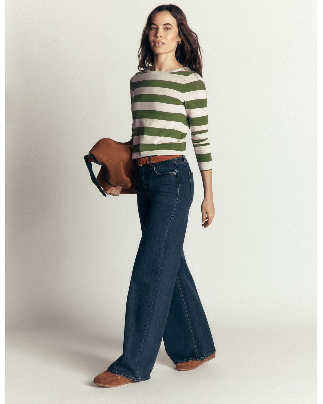 Boden Green Olivia Long Sleeve Breton