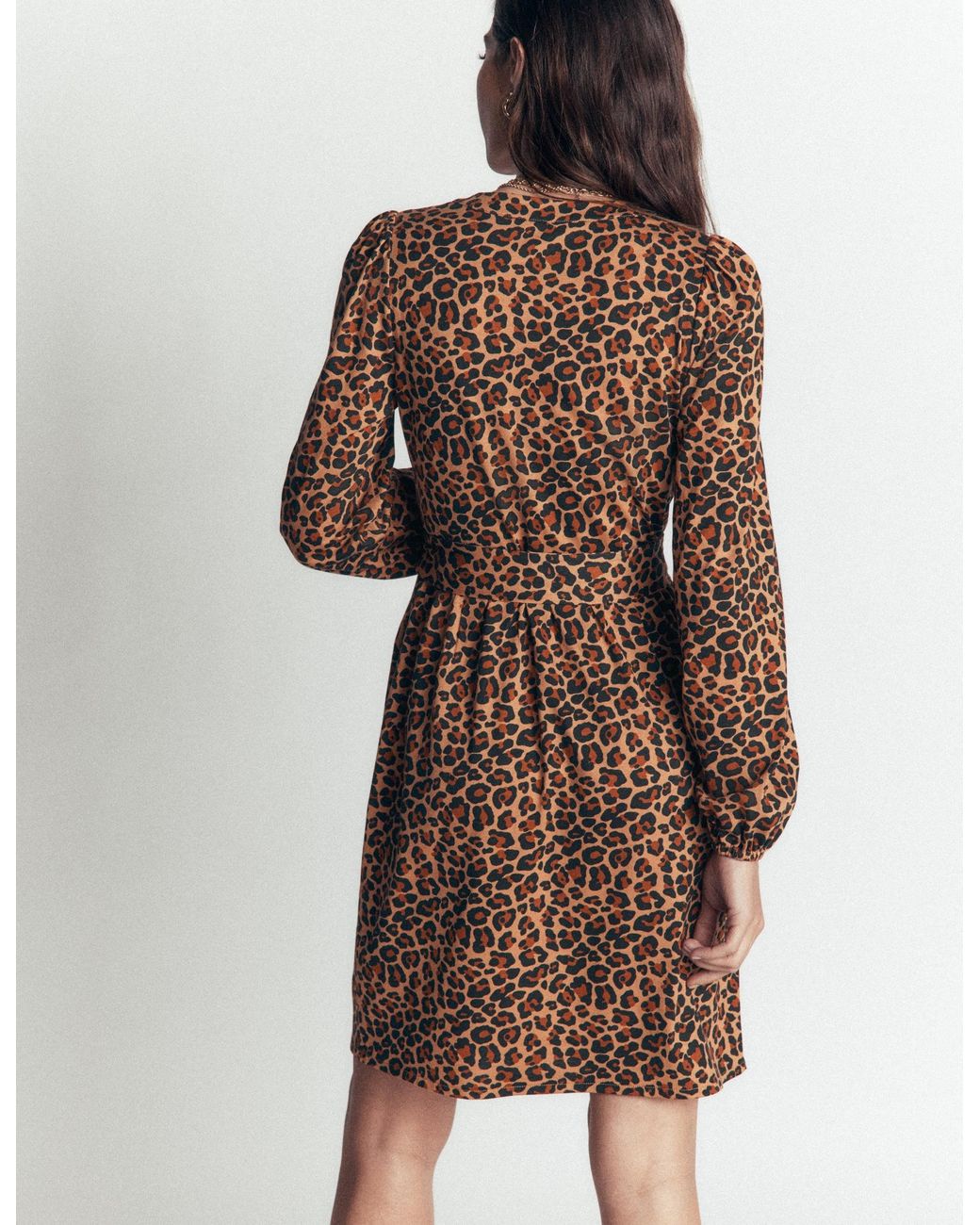 Boden Brown Adele Belted Jersey Dress
