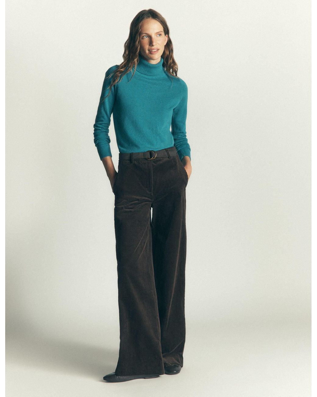 Boden Blue Elsie Cashmere Roll Neck