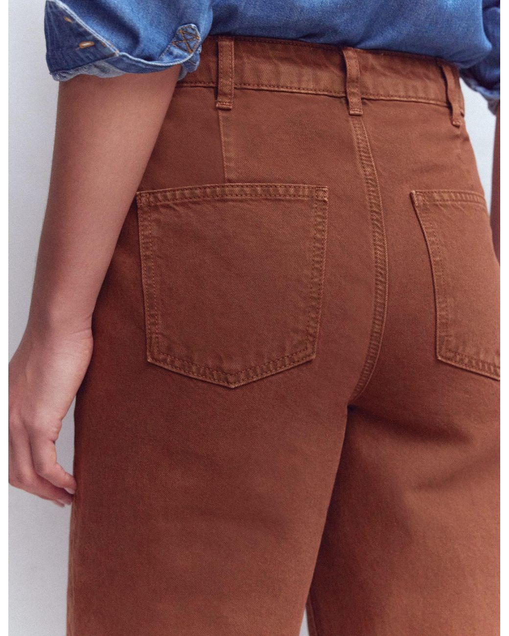 Boden Multicolor Exposed Button Straight Jeans