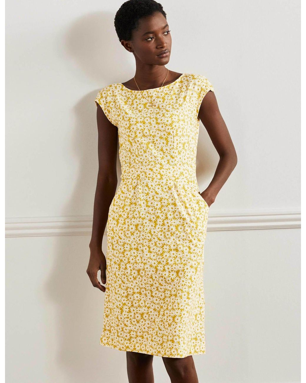 florrie broderie jersey dress Boden Olive Oil in Yellow Ebay