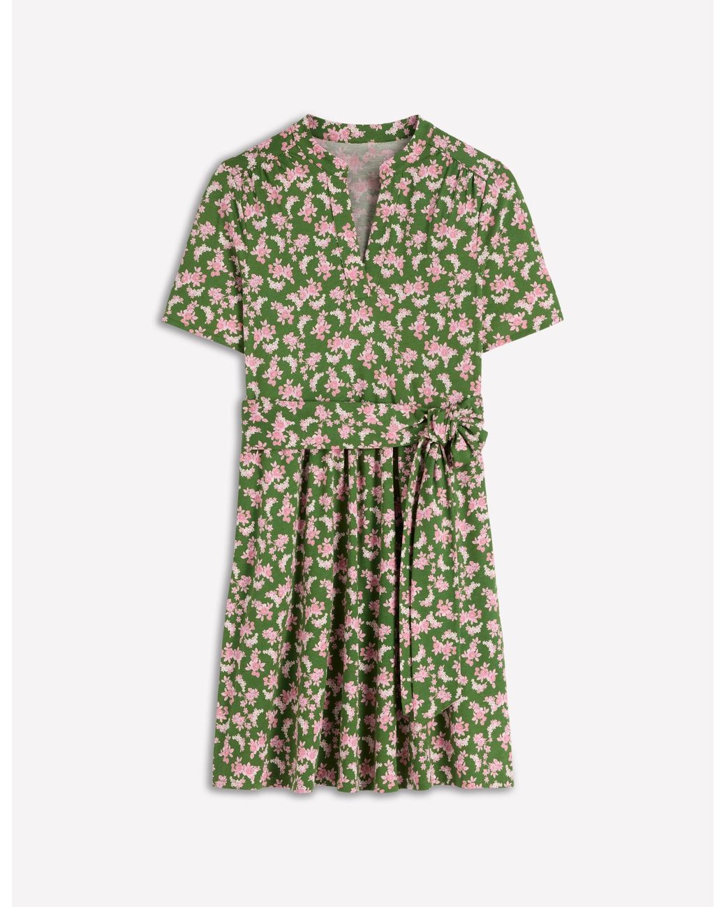 Boden Green Daisy Flippy Jersey Dress