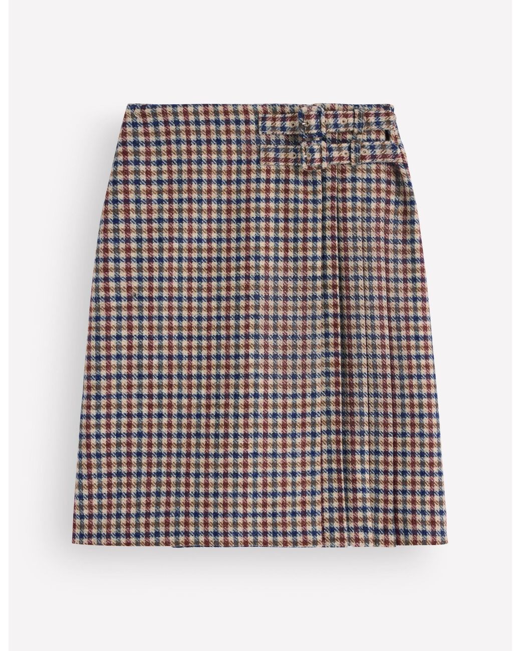 Boden Blue Vera Double Buckle Kilt
