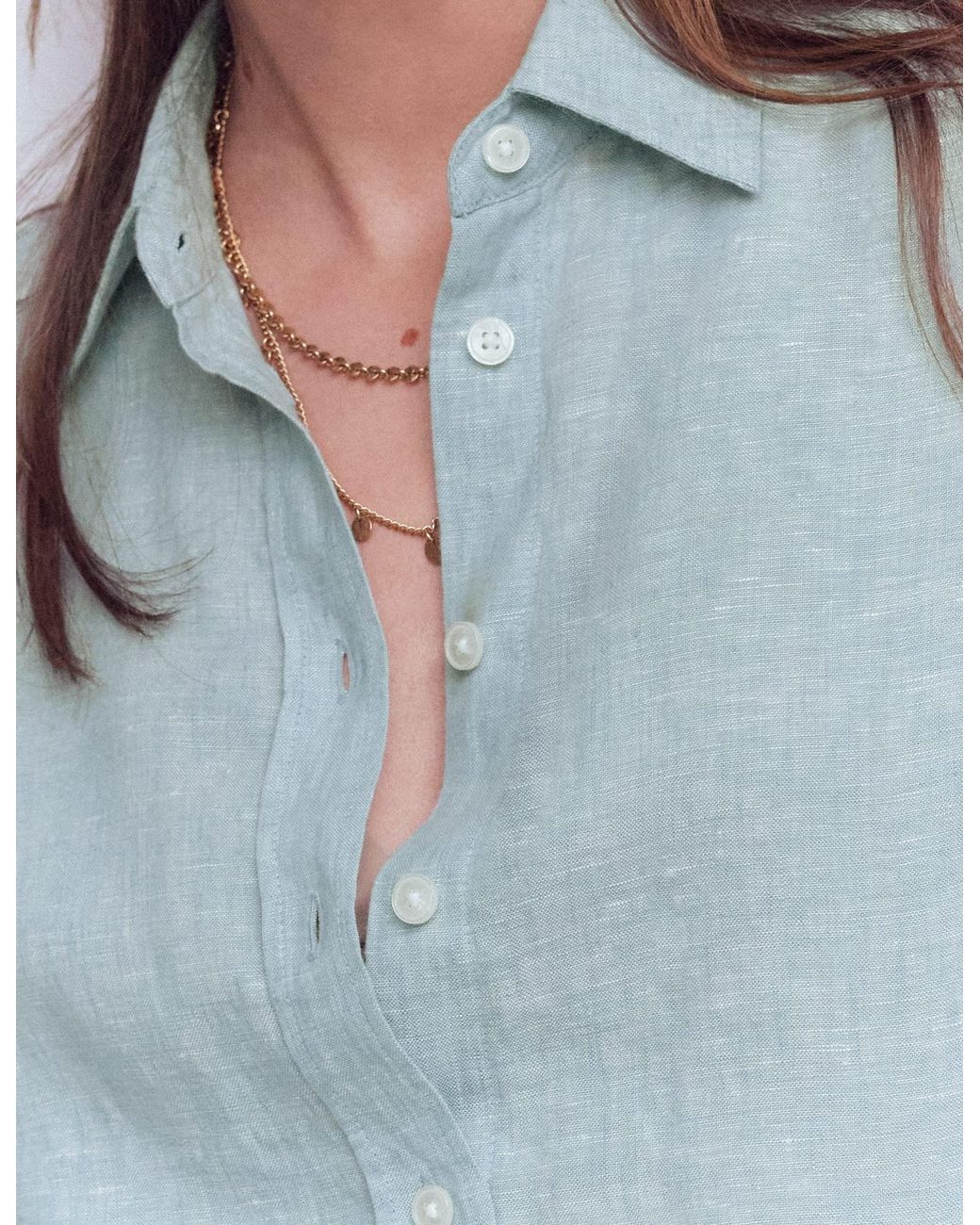 Boden Blue Sienna Linen Shirtnavy
