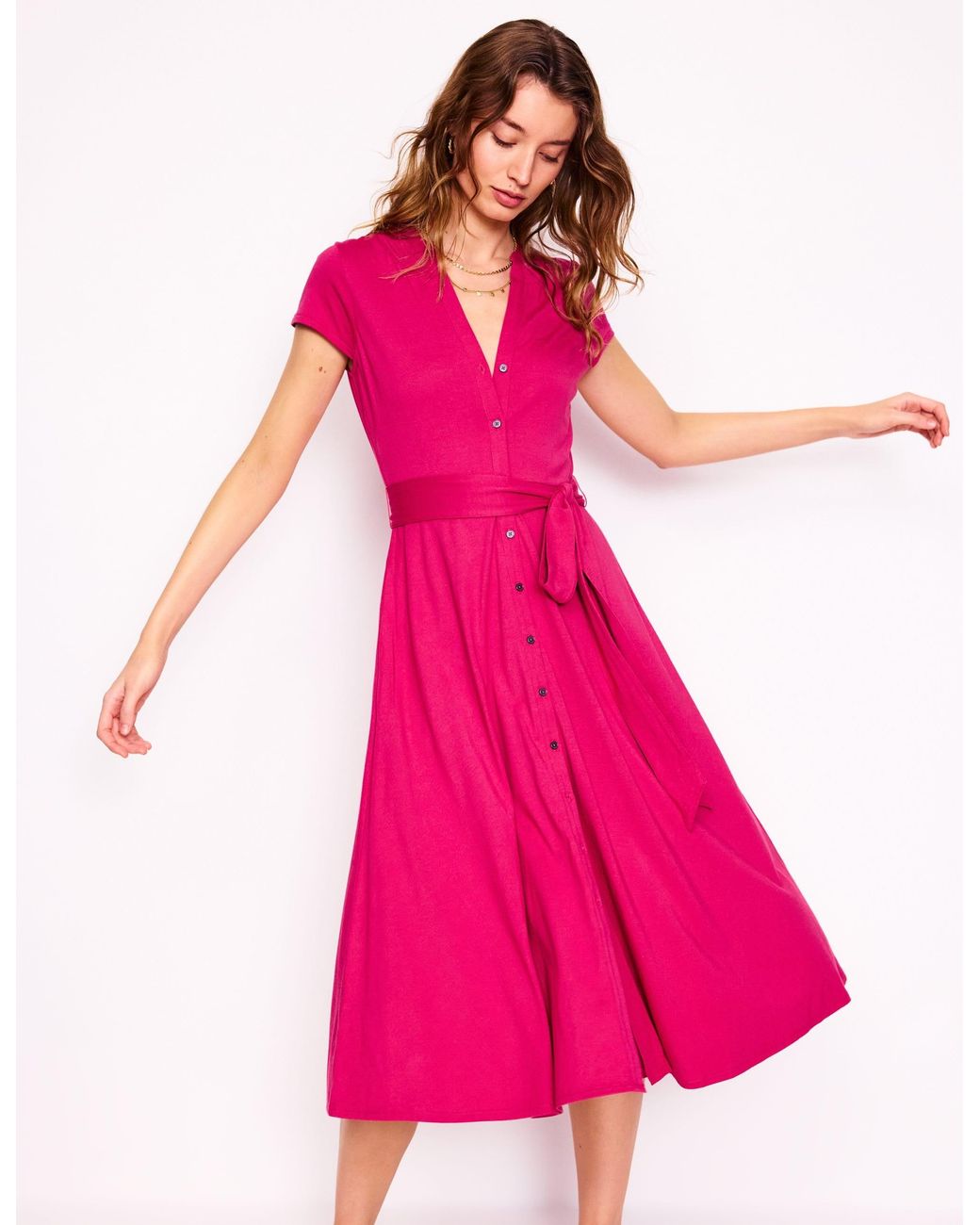 sara jersey shirt dress Boden in Pink Womens dresses