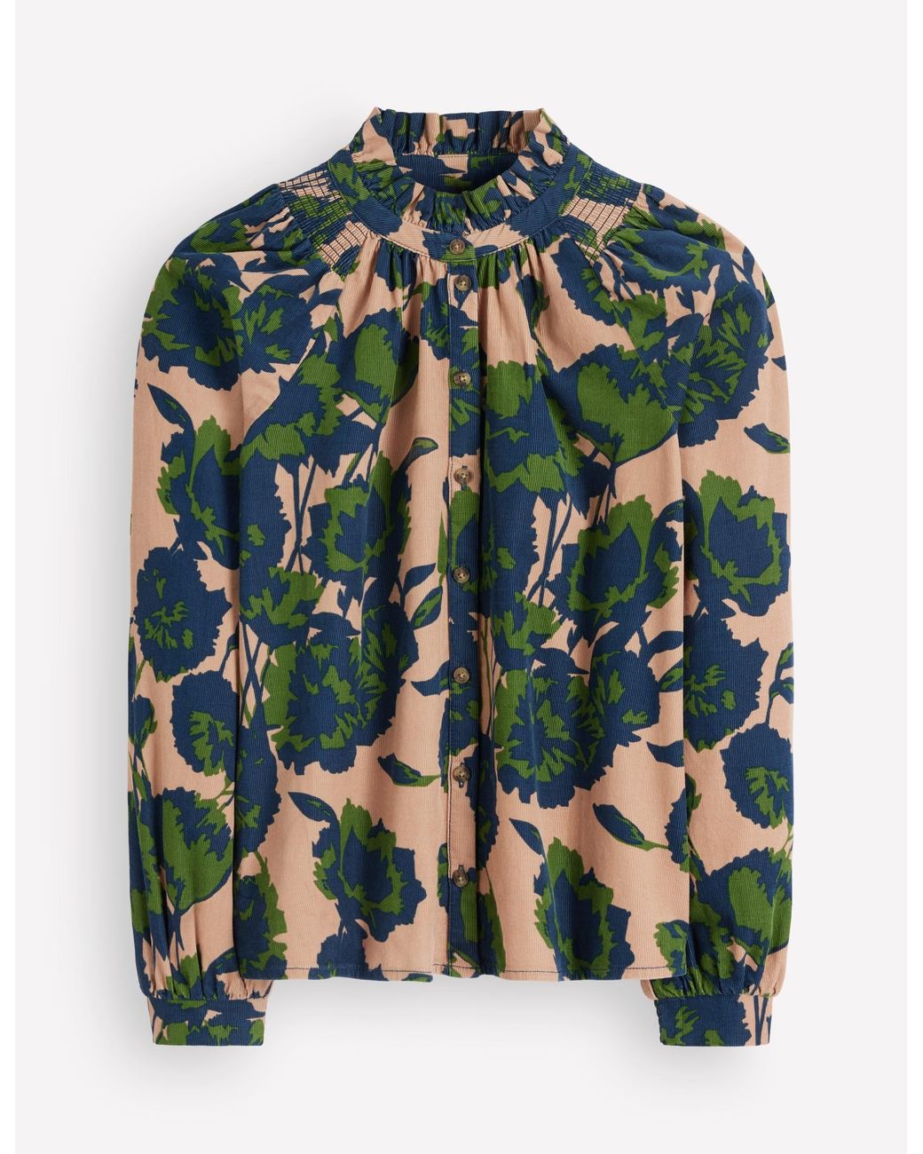 Boden Blue Erica Frill Cord Top