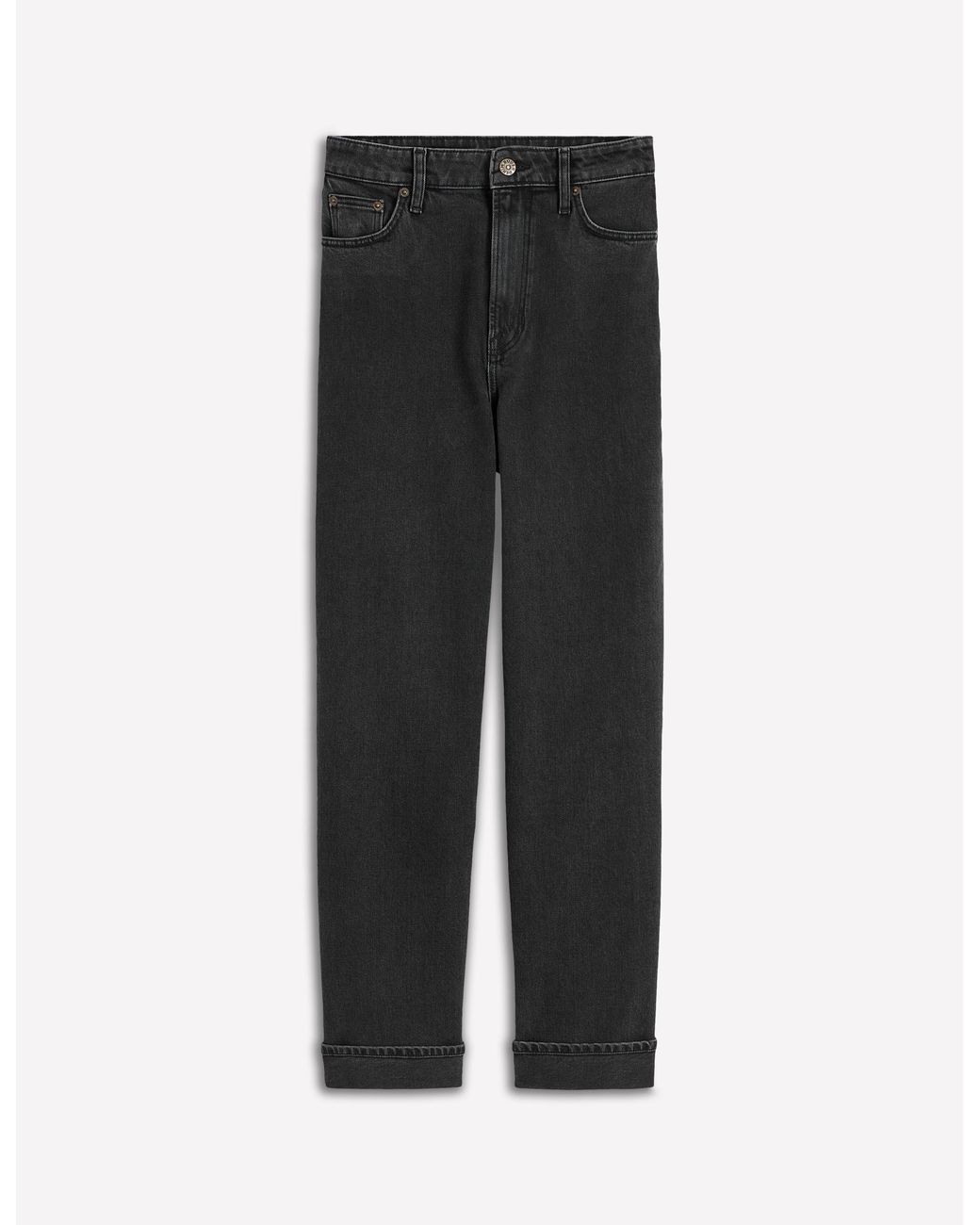 Boden Black Mid Rise Straight Leg Jeans