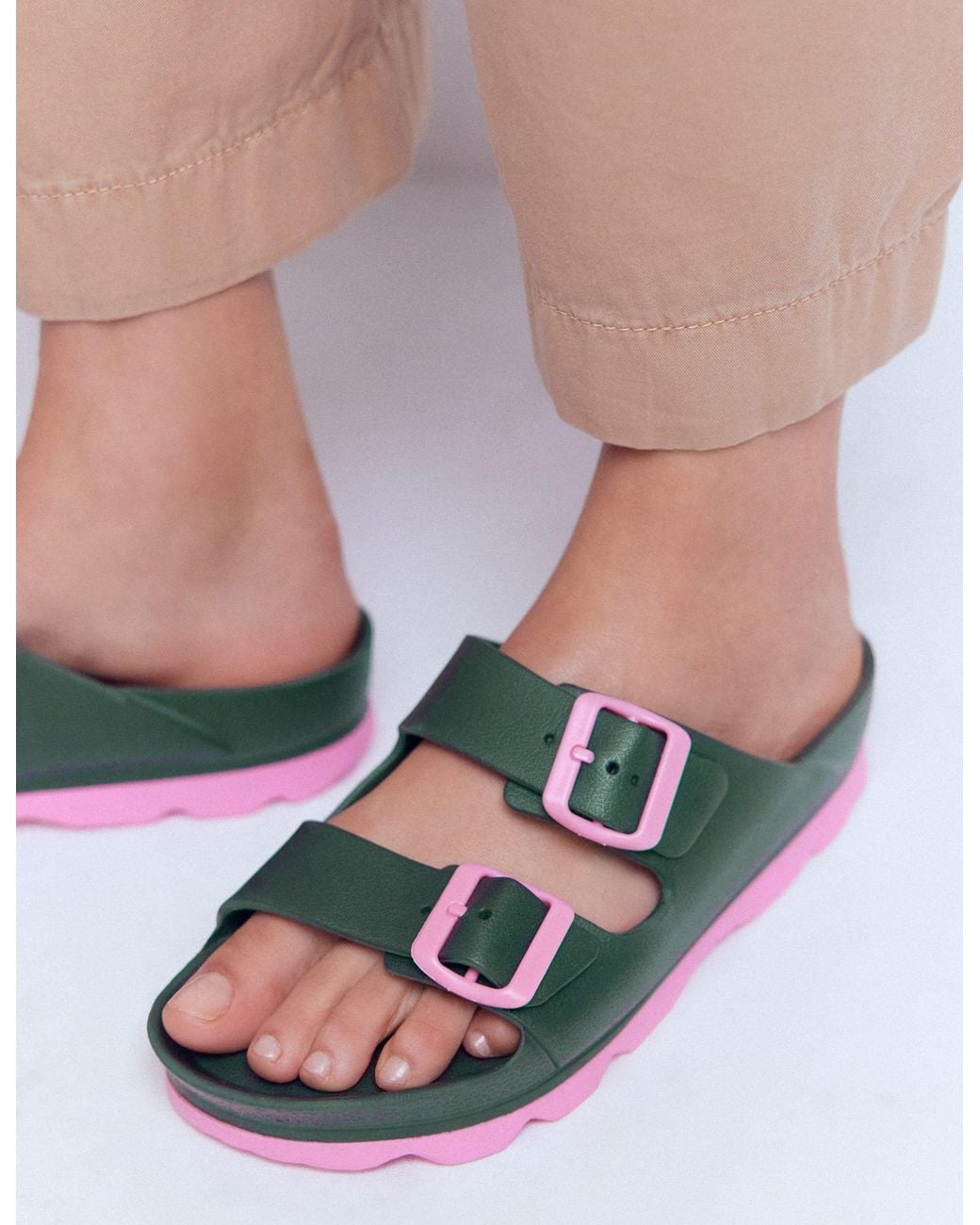 Boden Multicolor Lyla Double Buckle Sliders