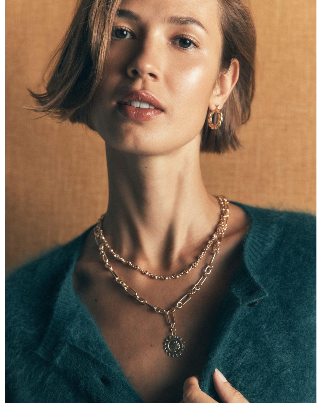 Boden White Metal Jewel Delicate Necklace
