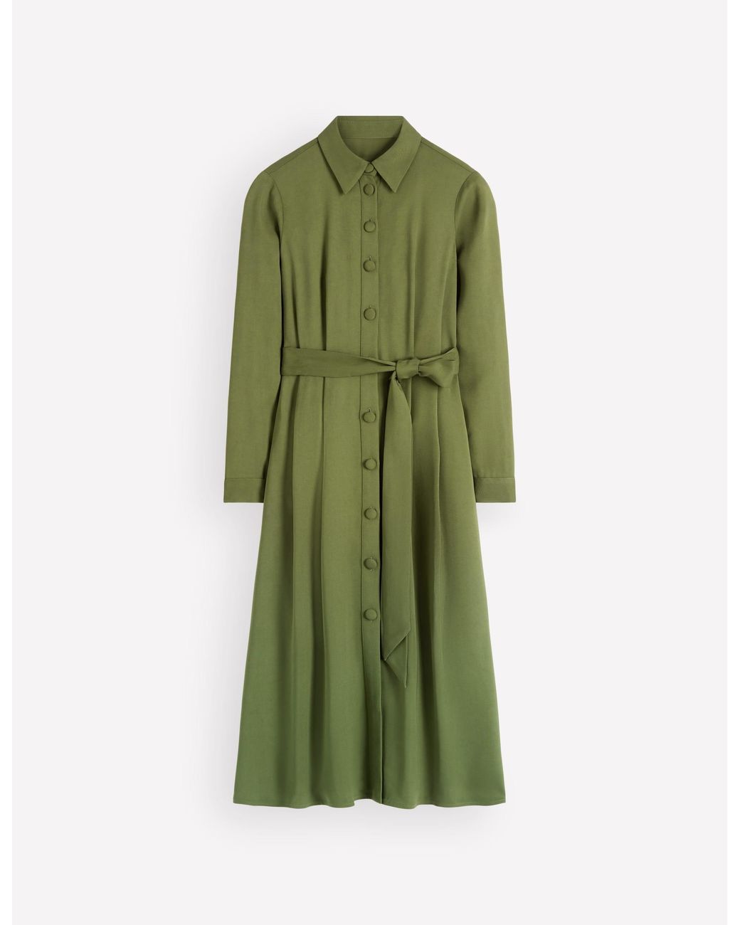 Boden Green Kate Pleated Shirt Dress