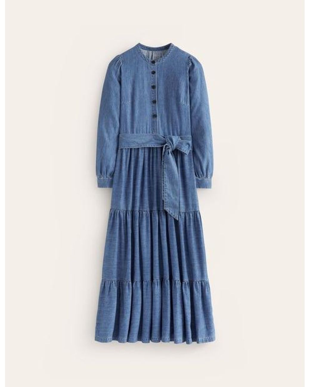 Boden Alba Denim Maxi Dress in Blue | Lyst