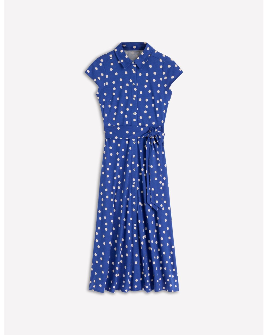 Boden Blue Marcia Jersey Shirt Dress