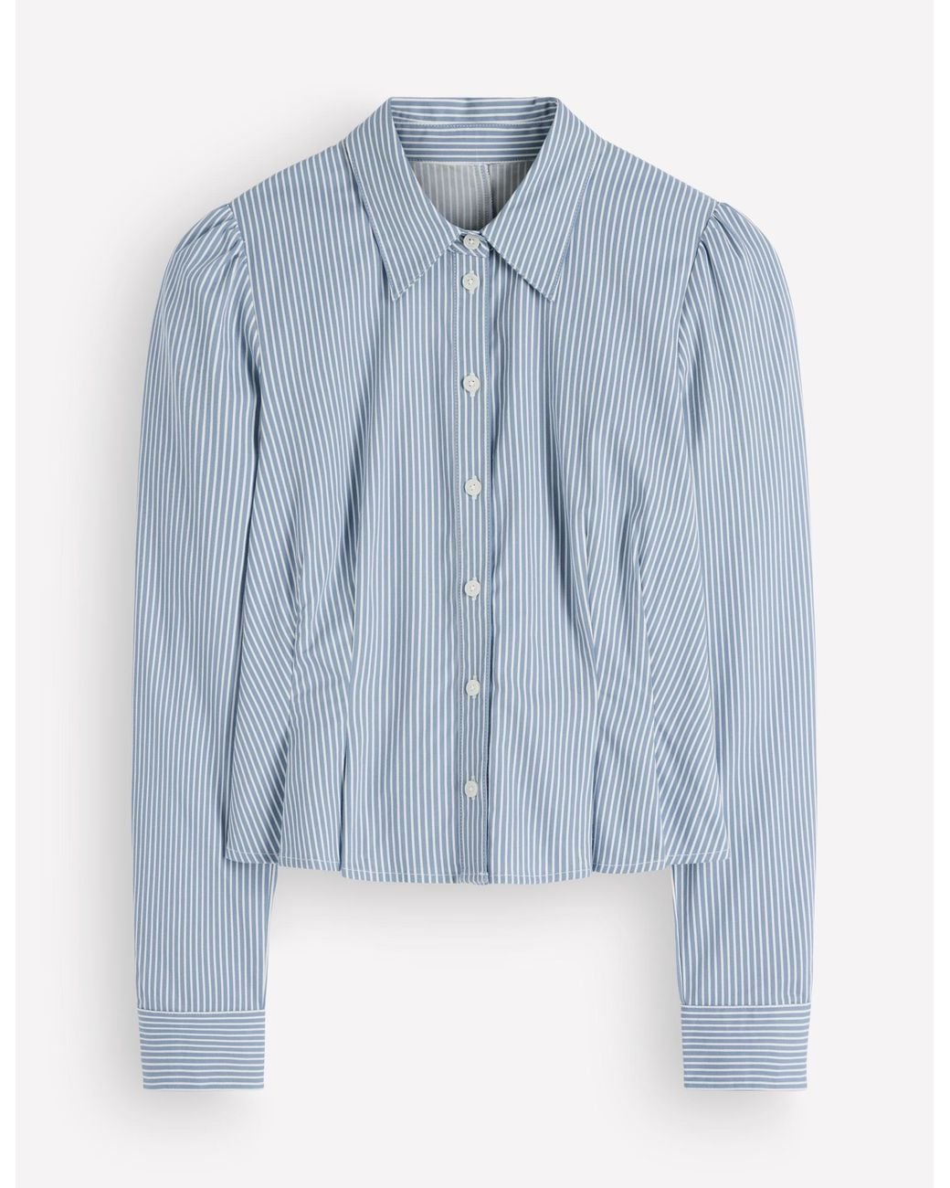 Boden Blue Julia Darted Cotton Shirt