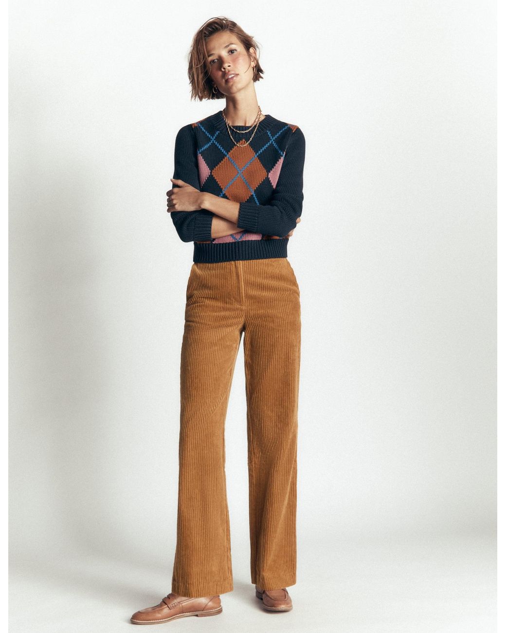 Boden Blue Fitzrovia Cord Column Pants