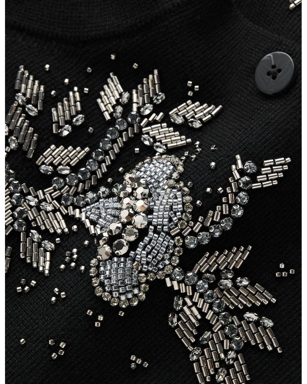 Boden Blue Embellished Knitted Jacket