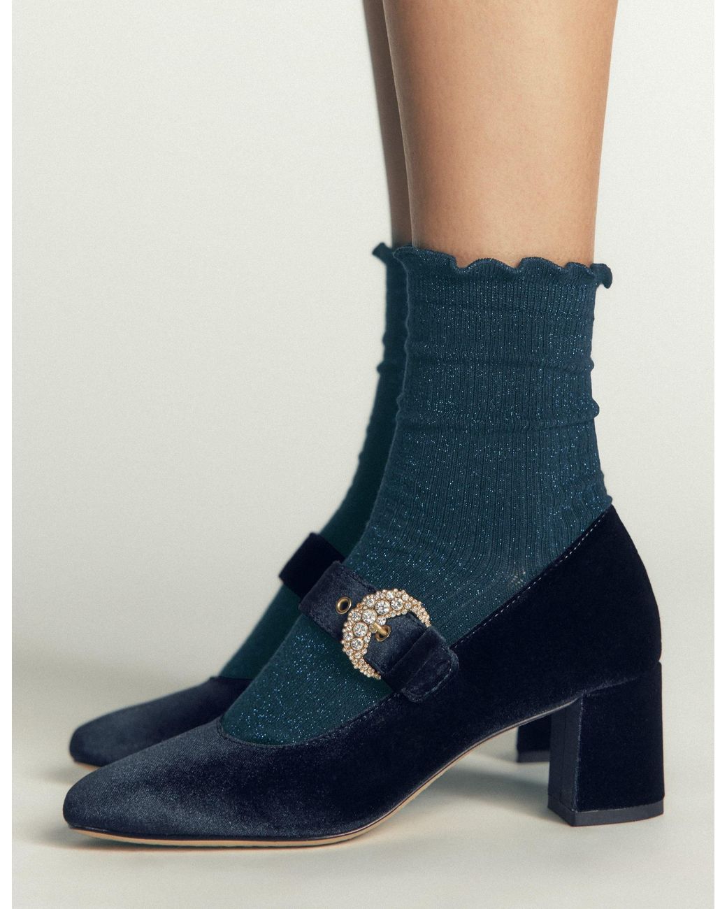 Boden Blue 3-Pack Sparkle Socks