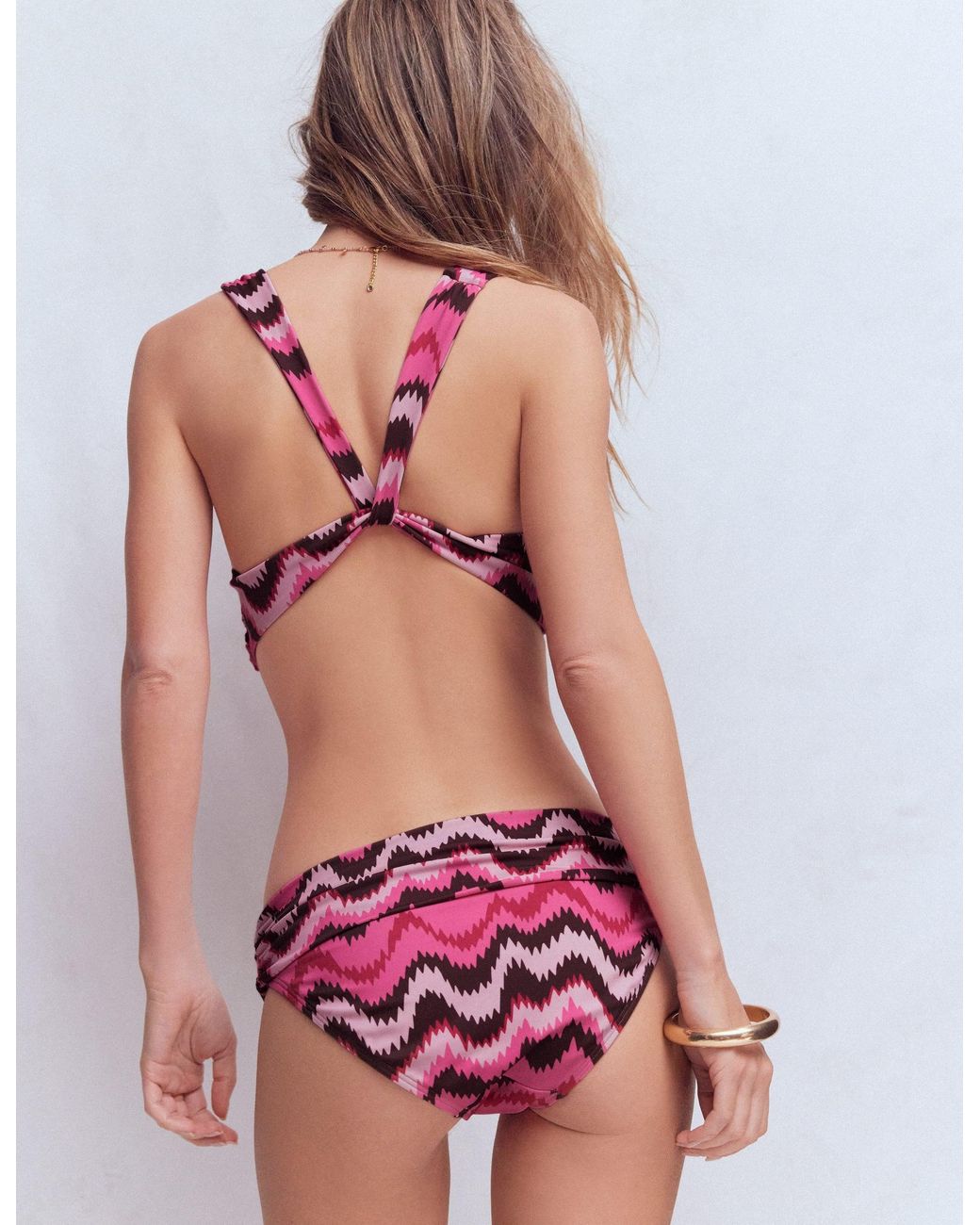 Boden Red Mykonos Deep V Bikini Top