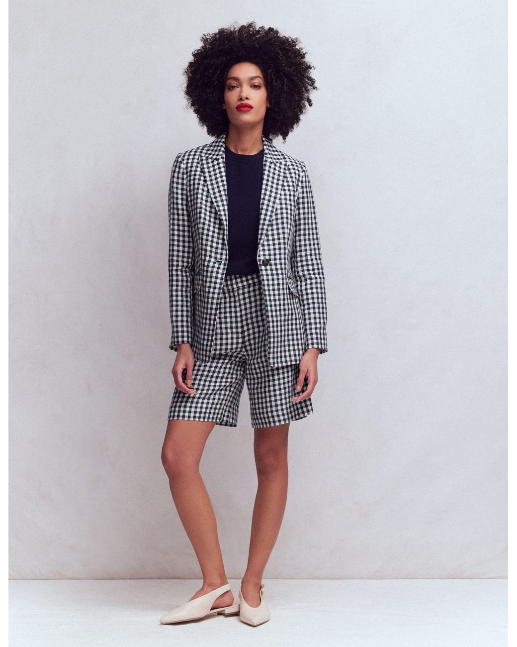 Boden Blue Woodbridge Linen Blazer