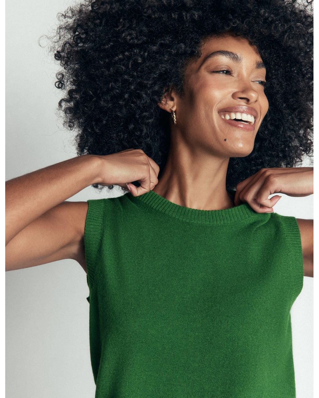 Boden Green Elsie Cashmere Tank