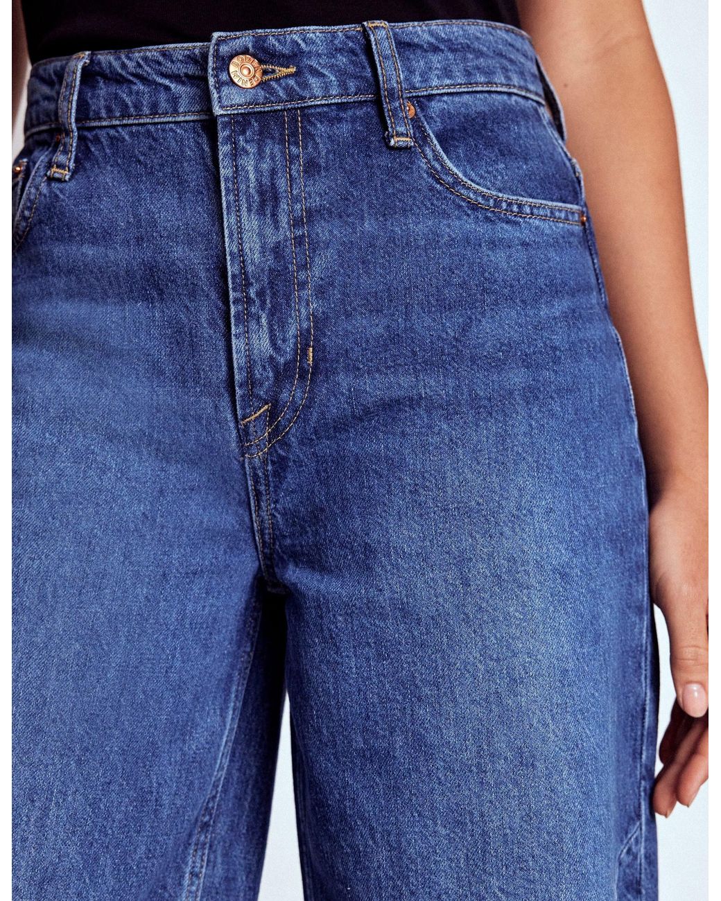 Boden Blue Barrel Leg Jeans
