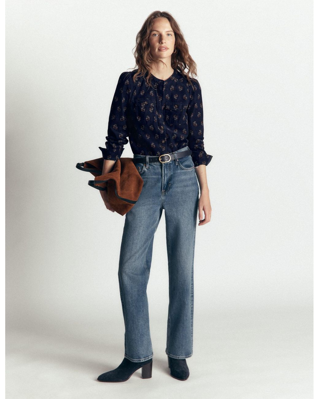 Boden Blue Thea Cord Shirt