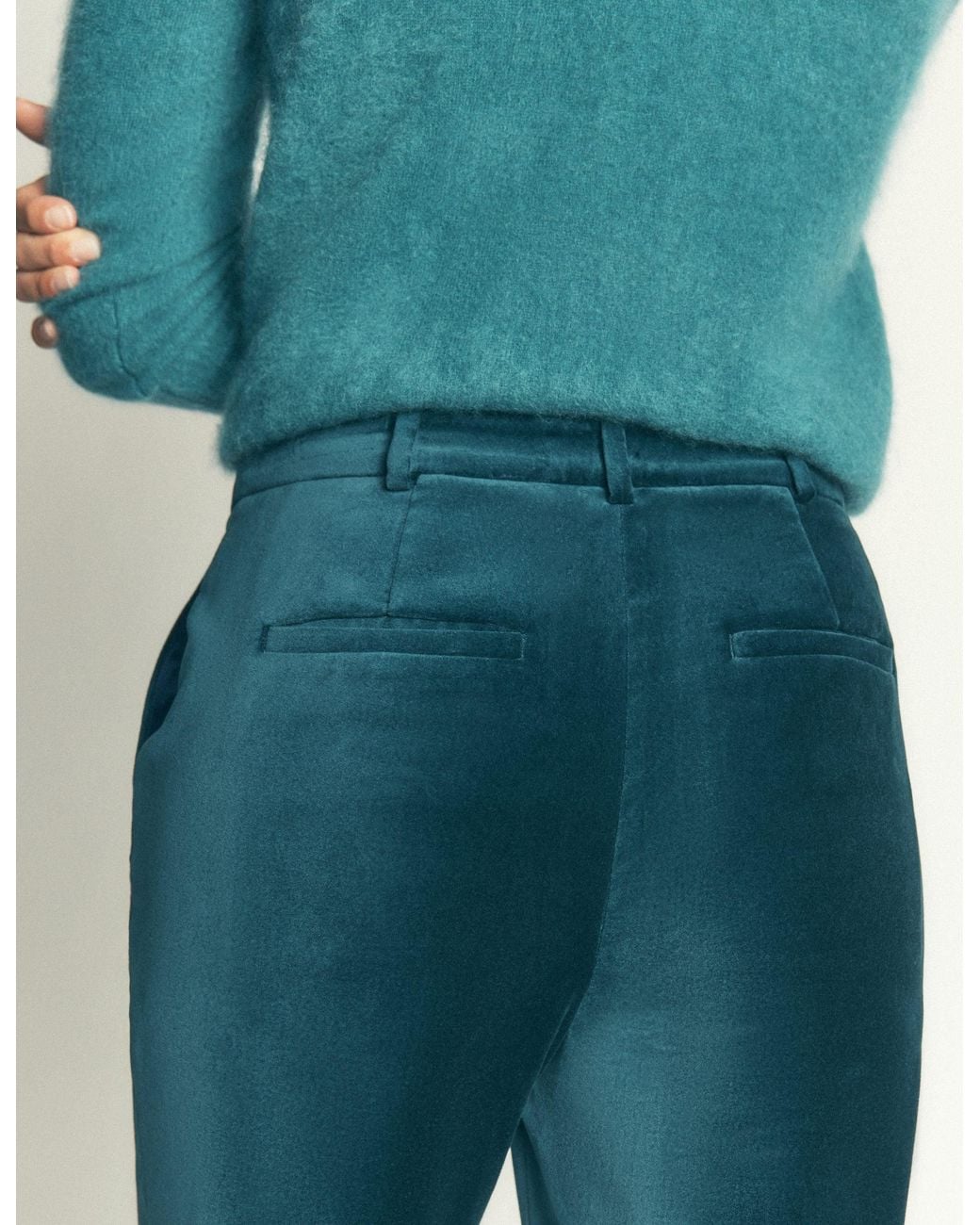 Boden Blue Fitzrovia Velvet Trousers