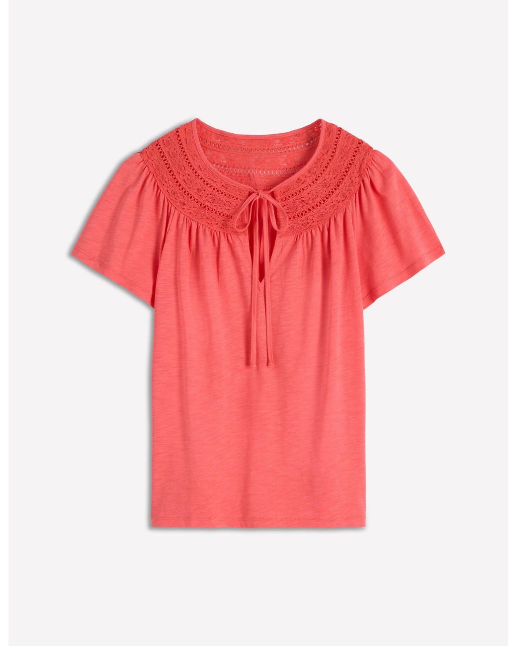 Boden Red Edi Trim Detail T-Shirt