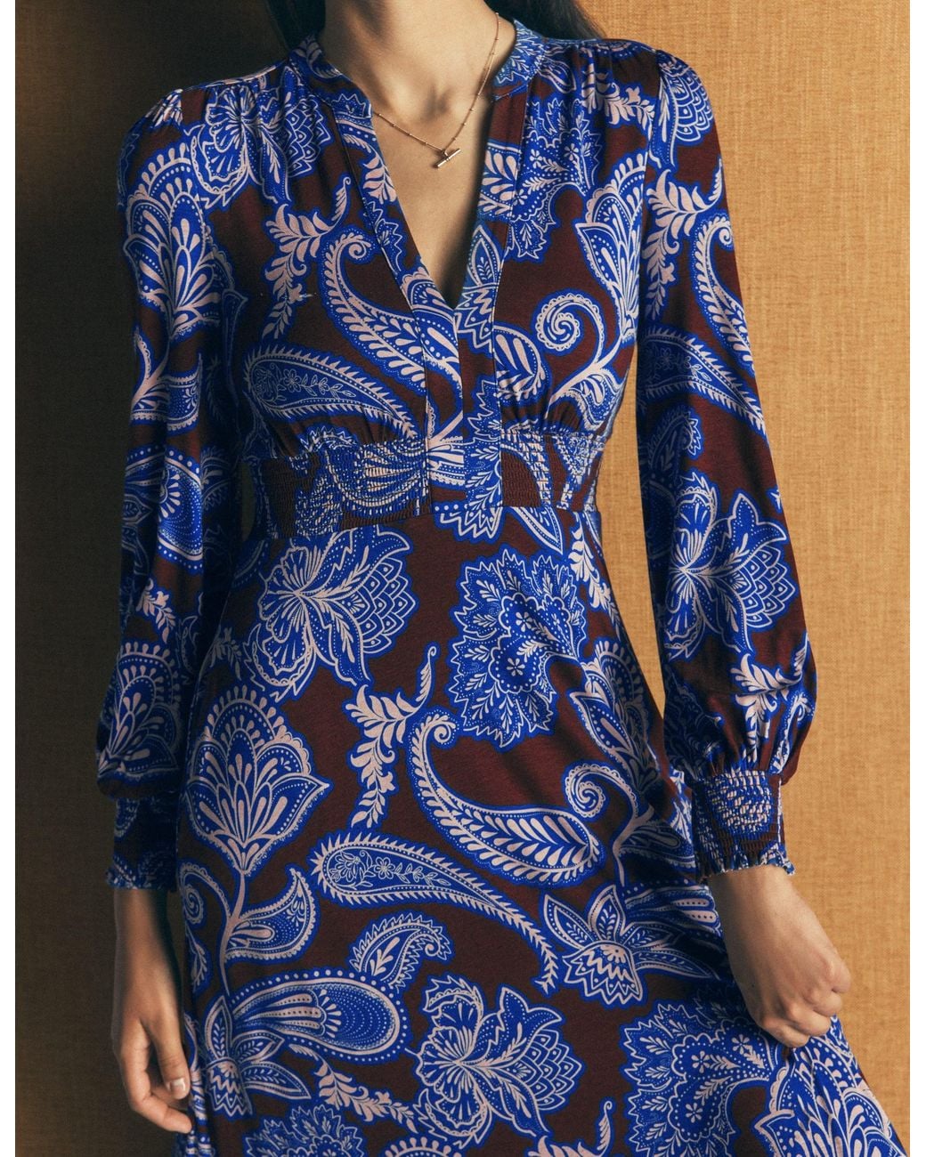 Boden Blue Georgia Jersey Midi Dress