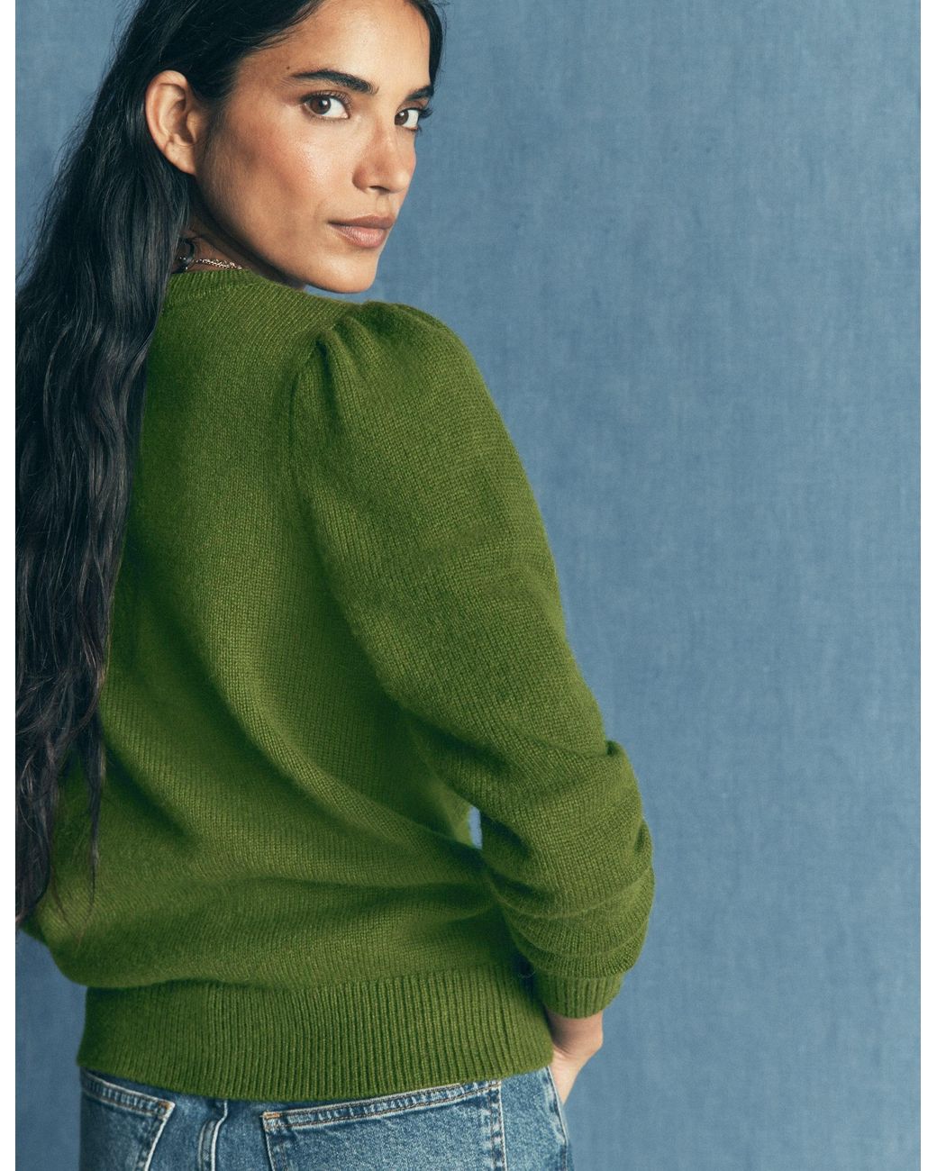 Boden Green Embroidered Knitted Cardigan