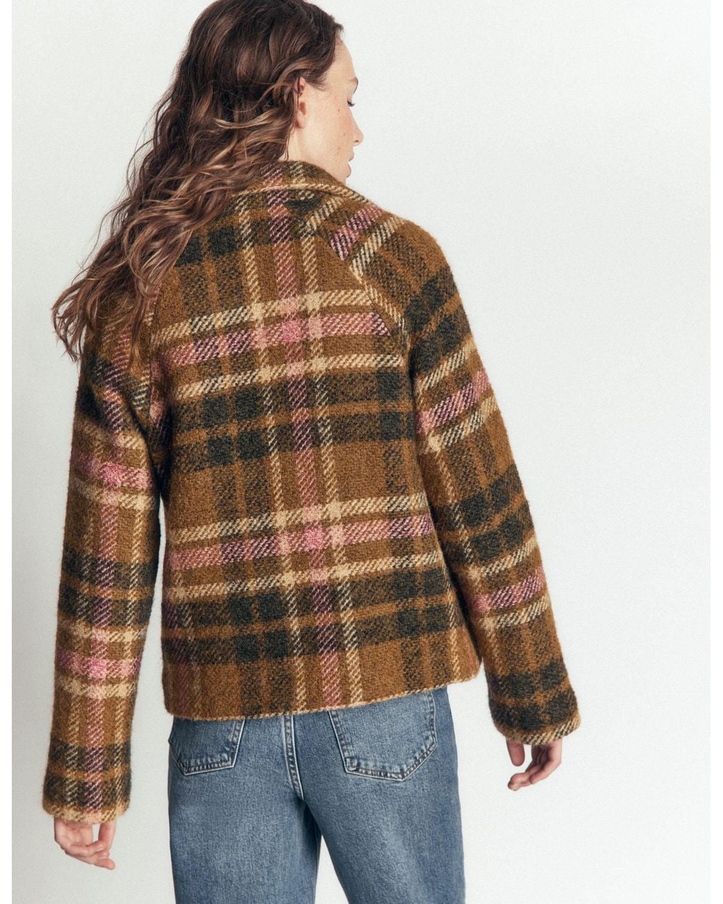 Boden Natural Short Funnel Neck Wool Coat