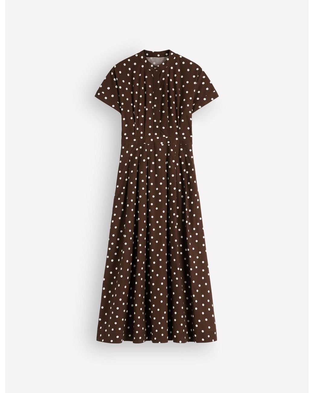 Boden Brown Grown On Sleeve Midi Dress
