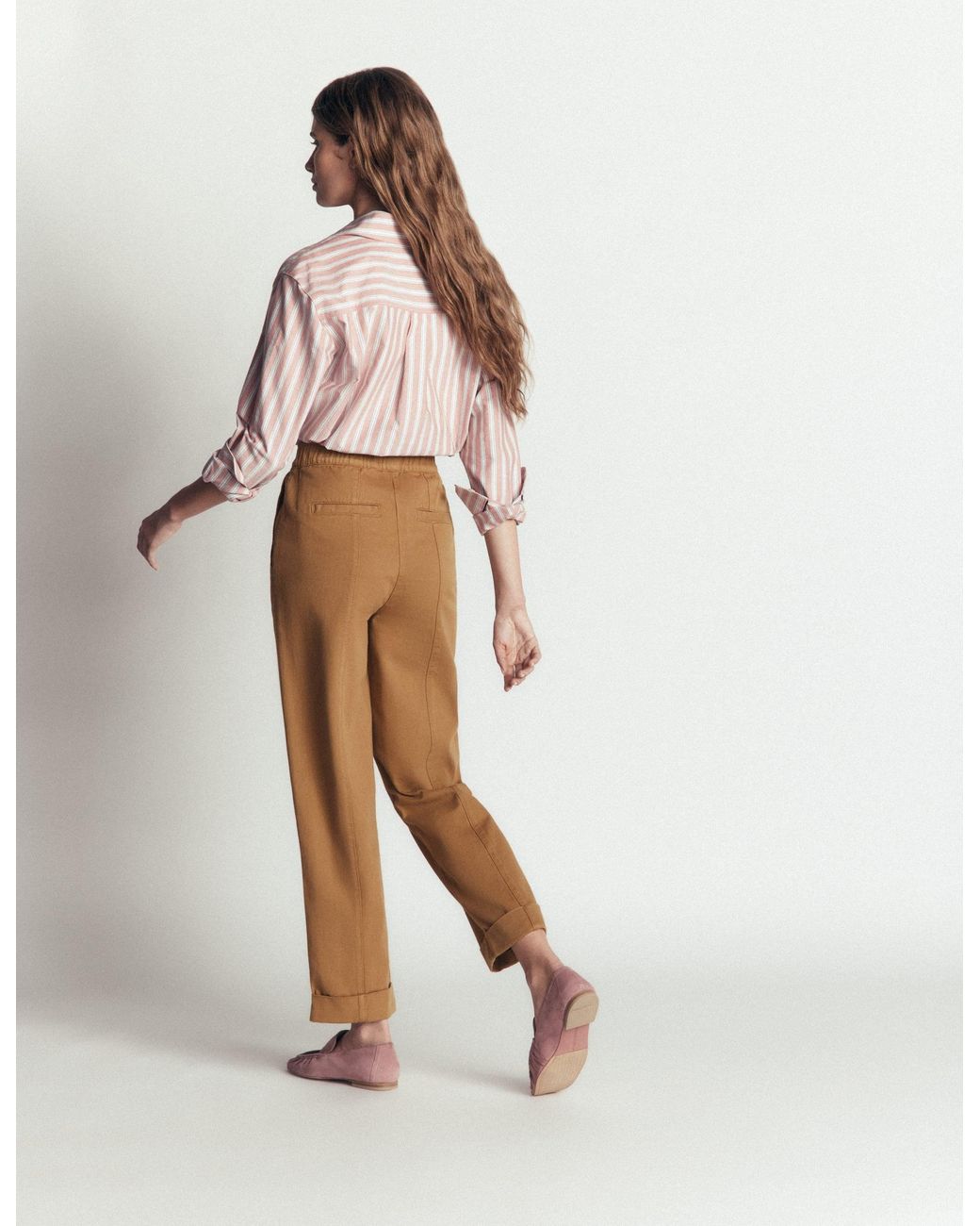 Boden Multicolor Mid Rise Straight Leg Trousers