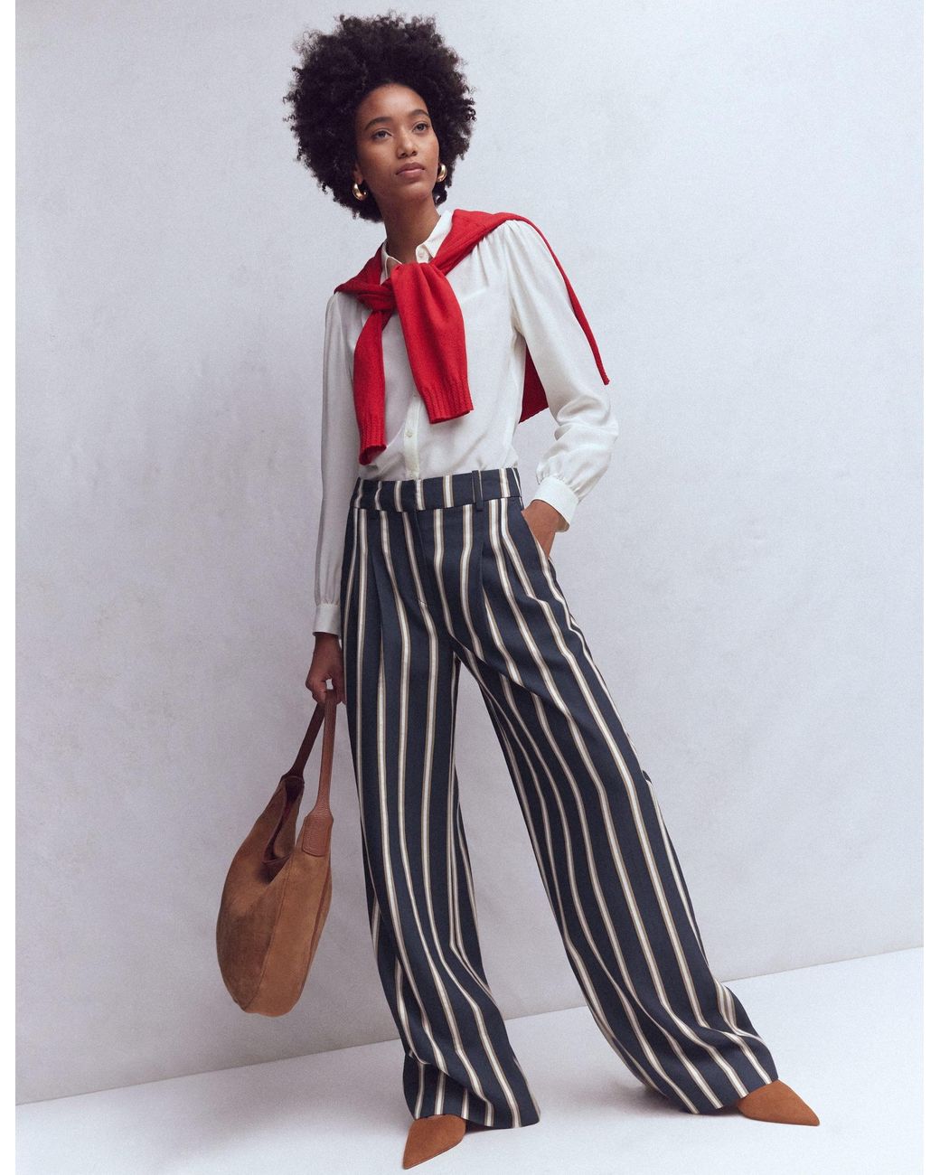 Boden White Kensington Tailored Trousers