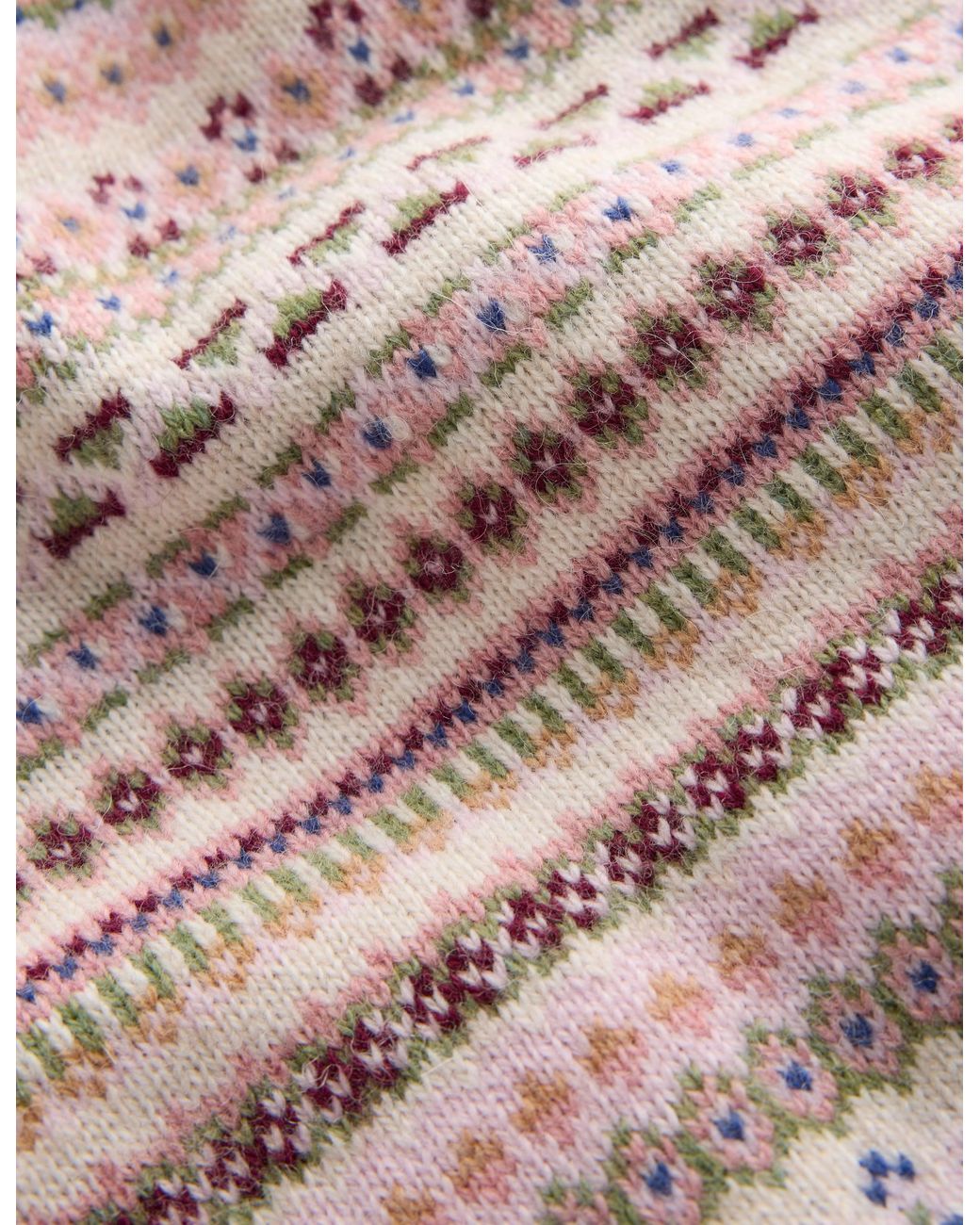 Boden Pink Edie Fair Isle Sweater