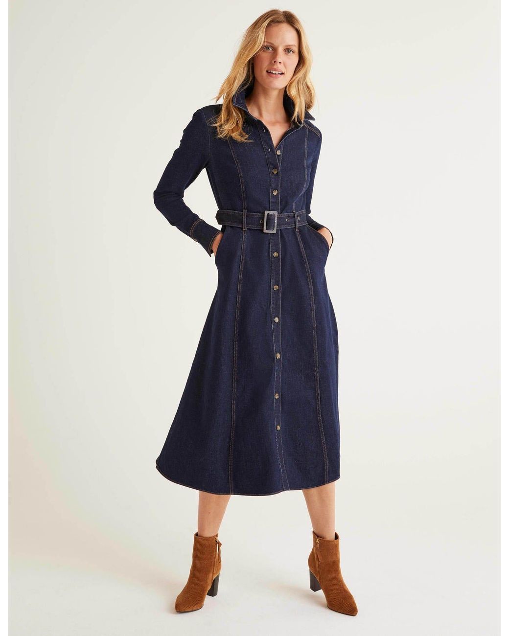 boden lena denim shirt dress