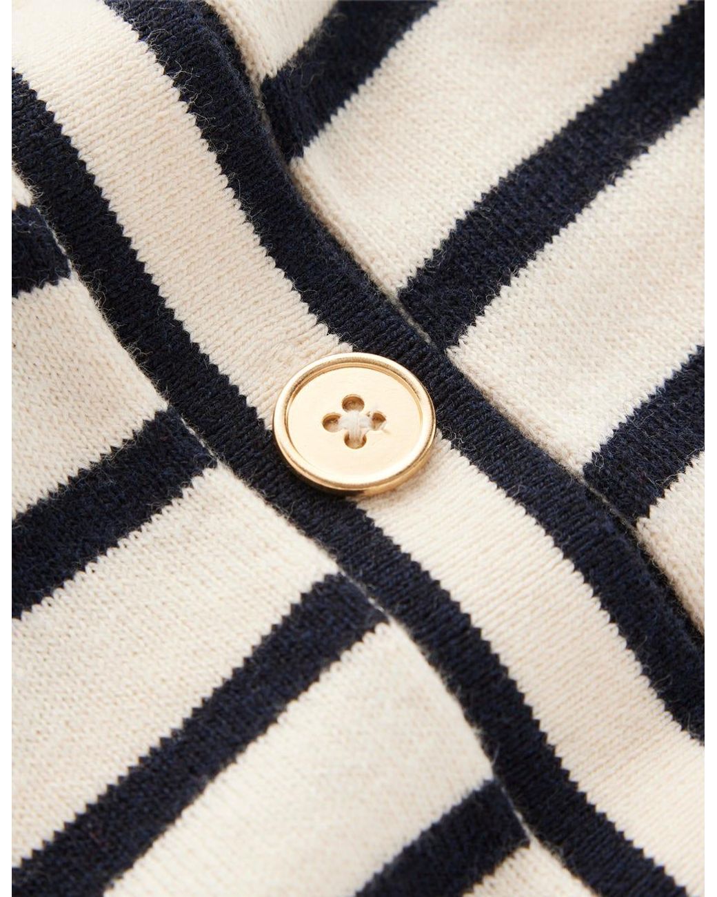 Boden White Liz Knitted Collared Cardigan
