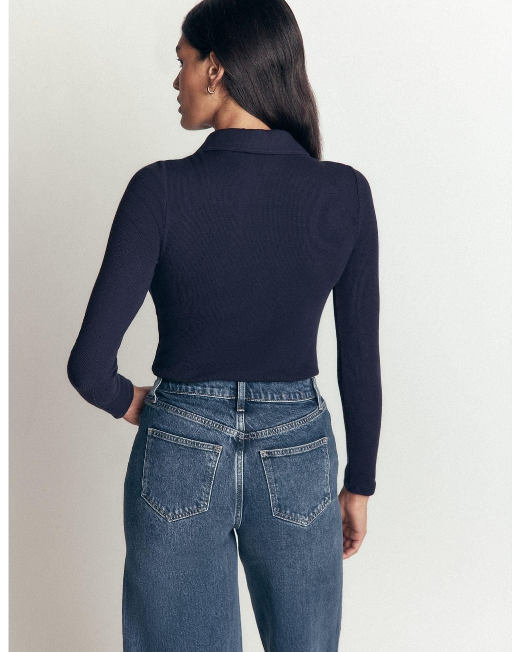 Boden Blue Jersey Velvet Ribbed Shirt
