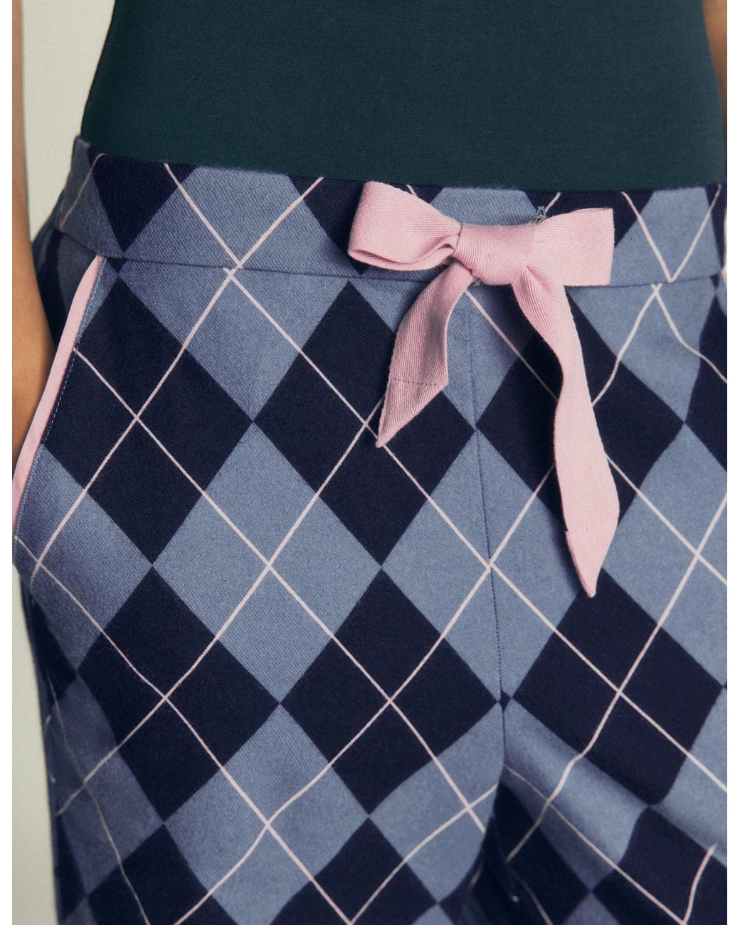 Boden Blue Brushed Cotton Pyjama Trousers