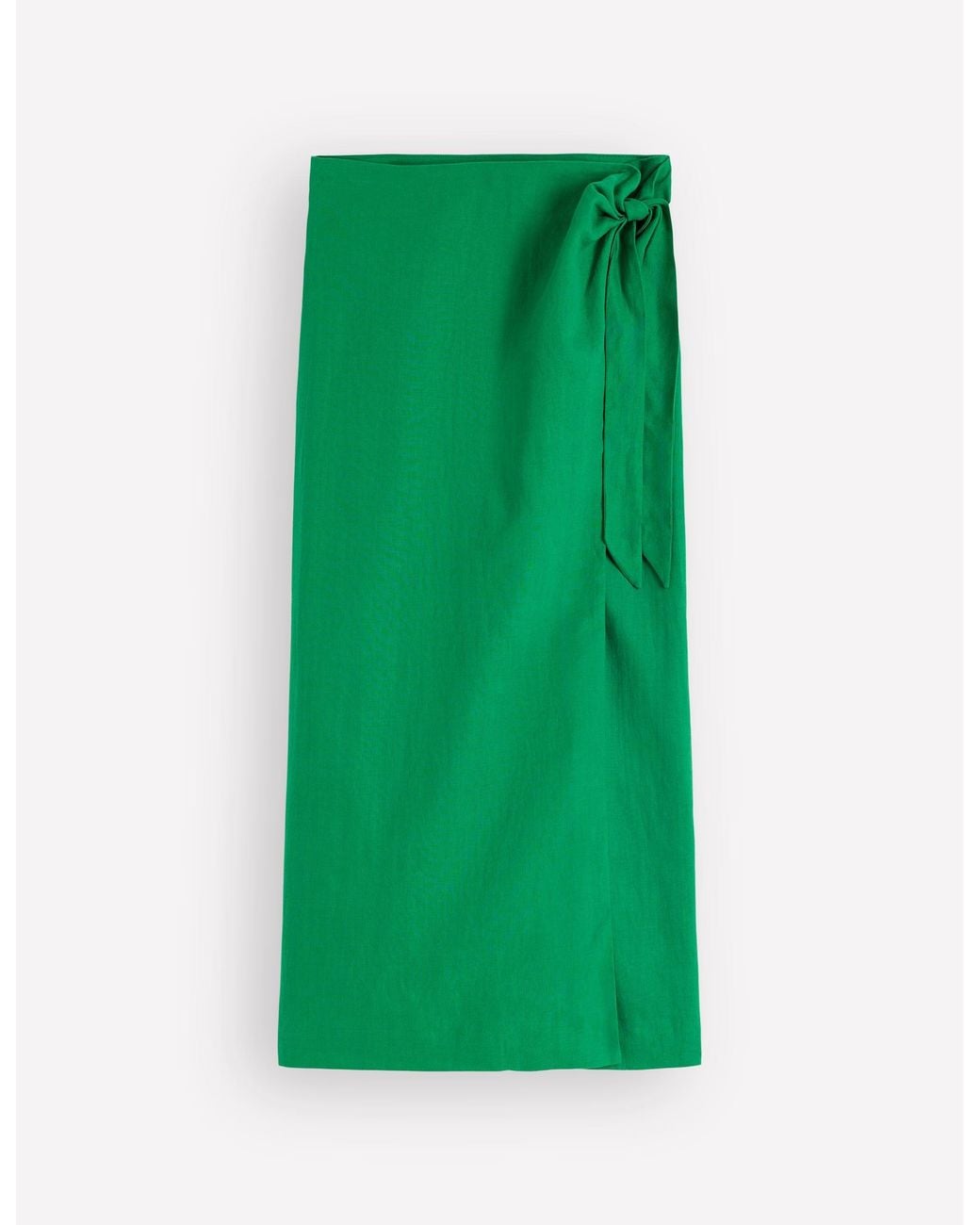 Boden Green Dimitra Linen Column Skirt