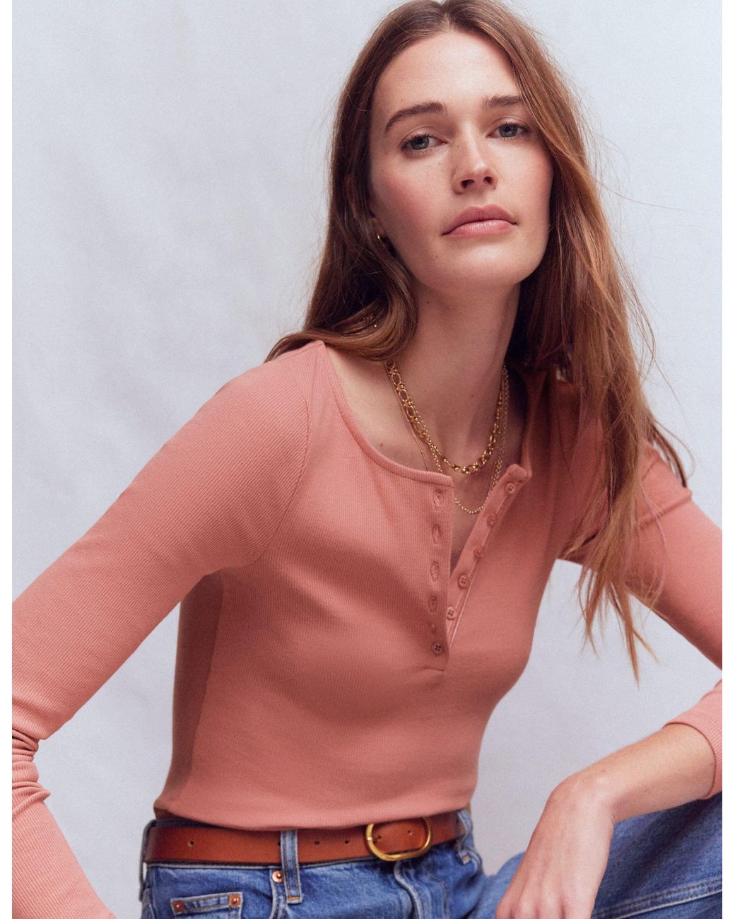 Boden Red Rib Henley