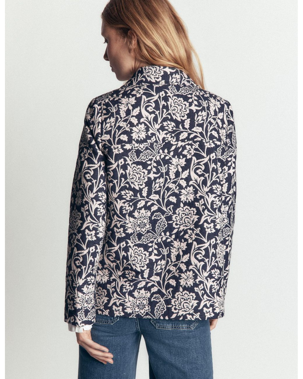 Boden Blue Fife Jacquard Chore Jacket