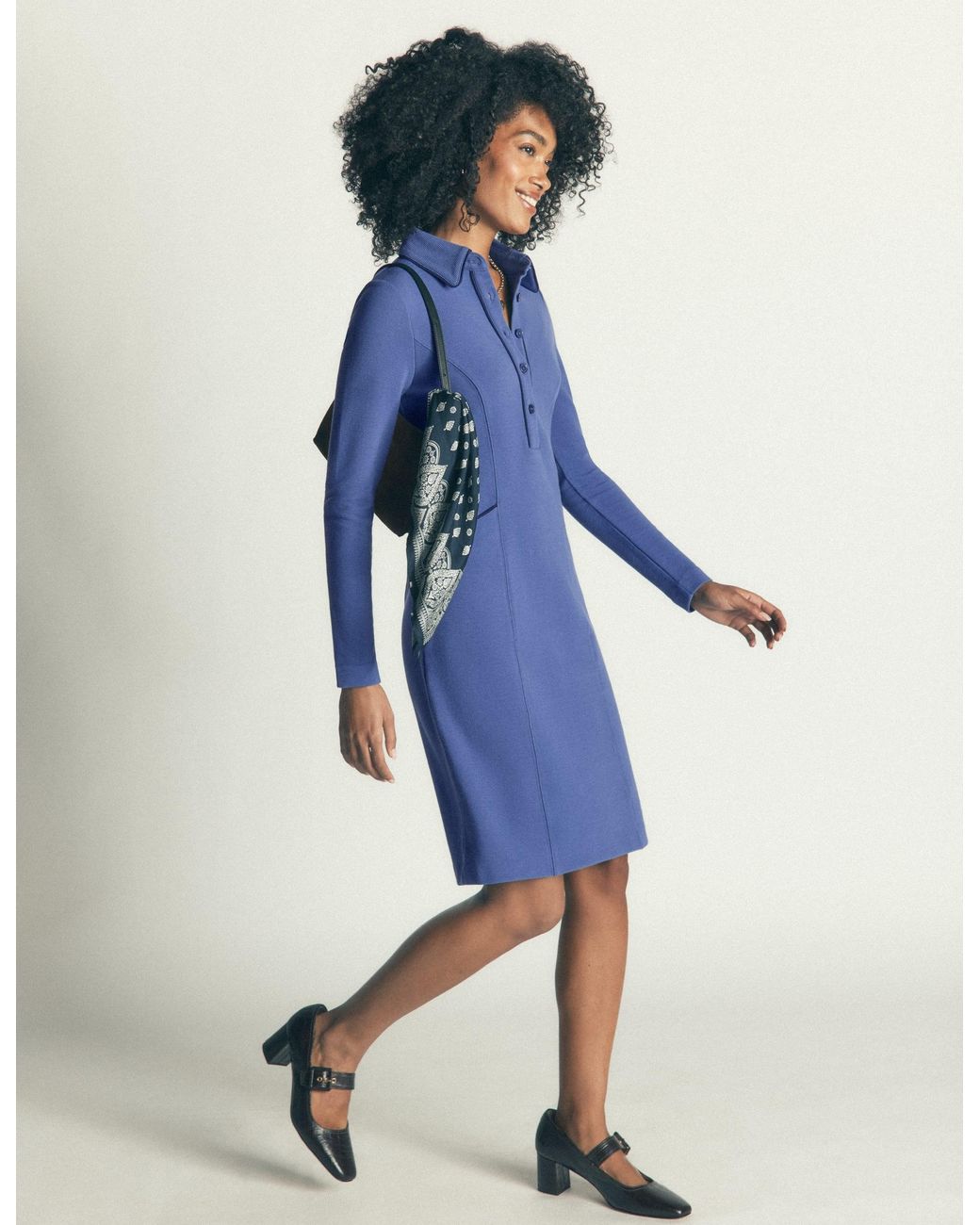 Boden Blue Catrin Shift Ottoman Dress