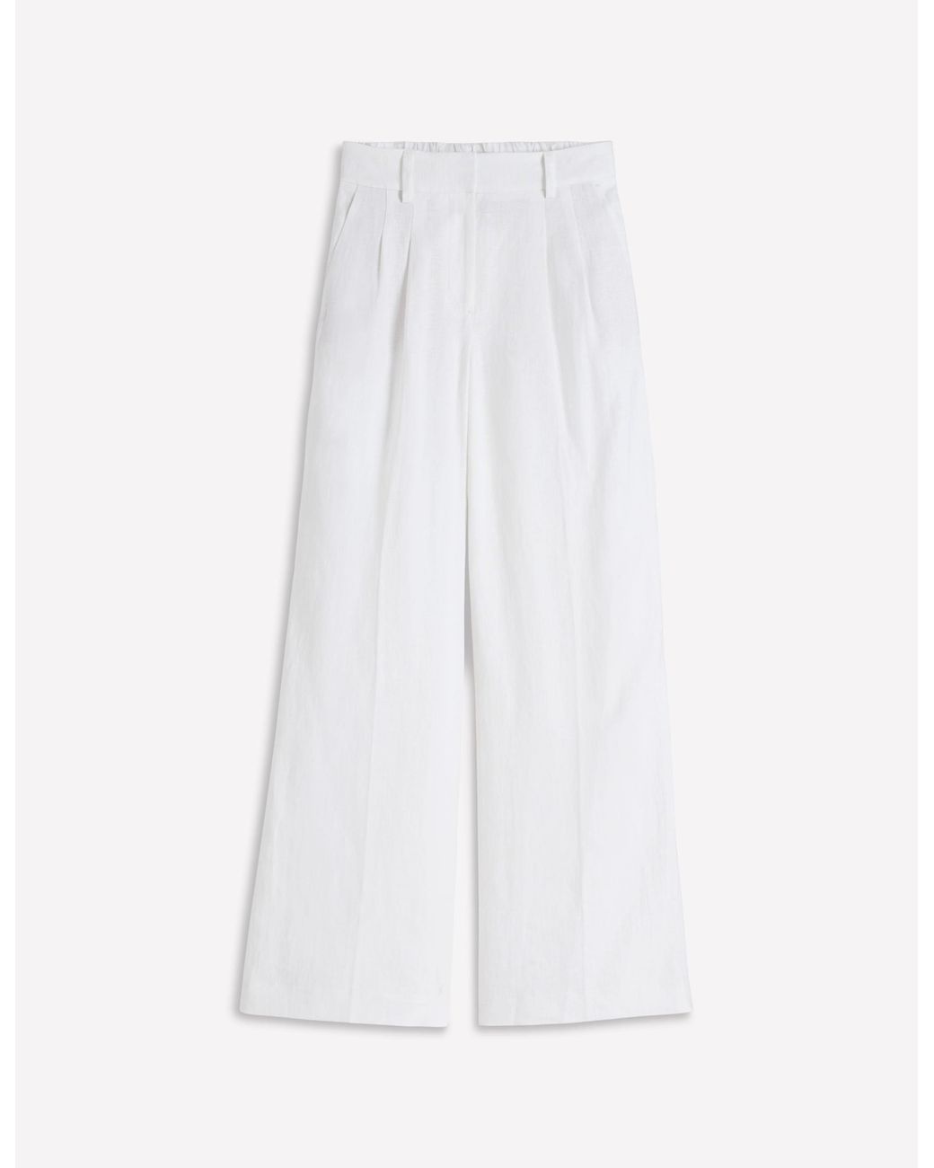Boden White Kensington Linen Trousers