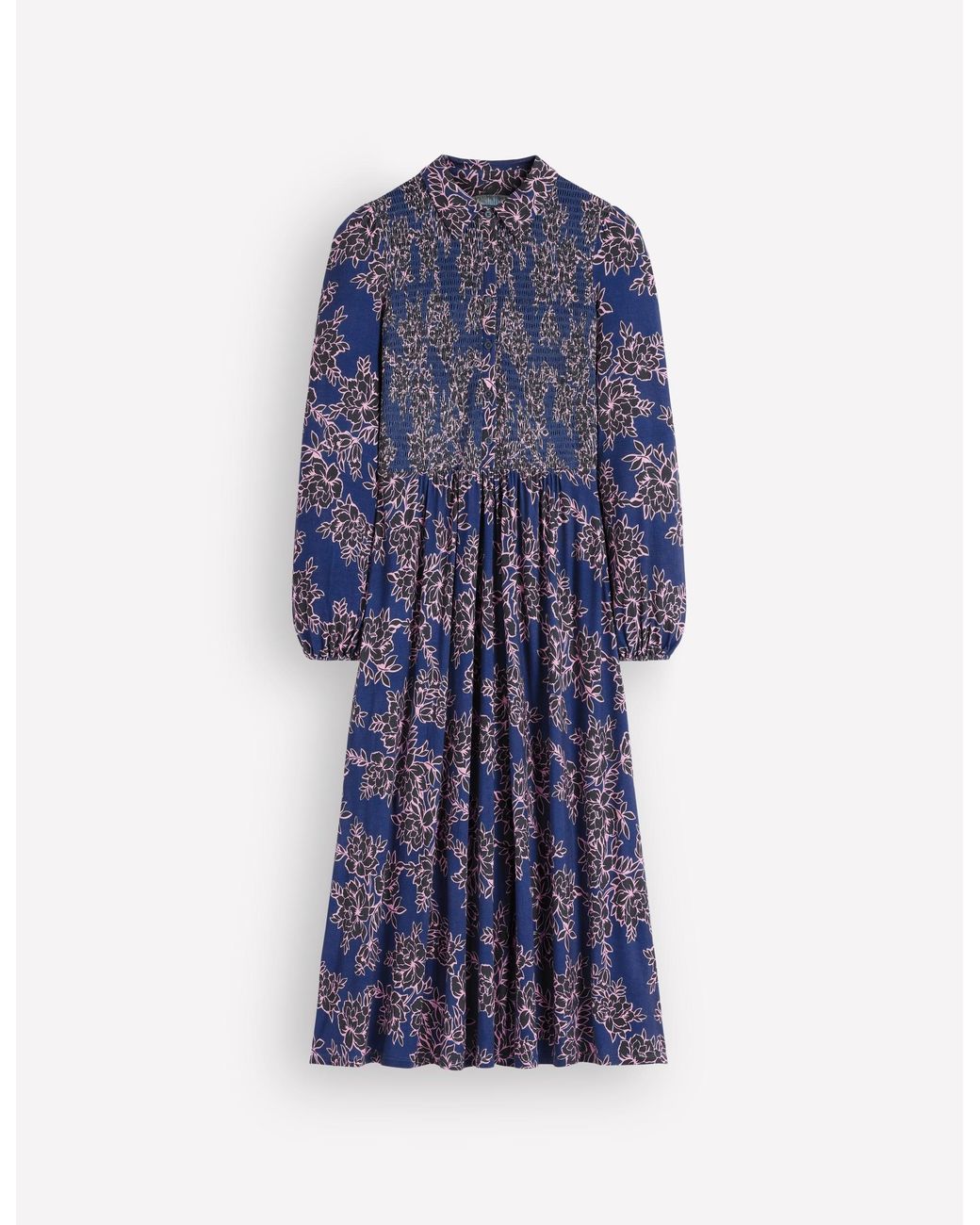 Boden Multicolor Smocked Jersey Dress