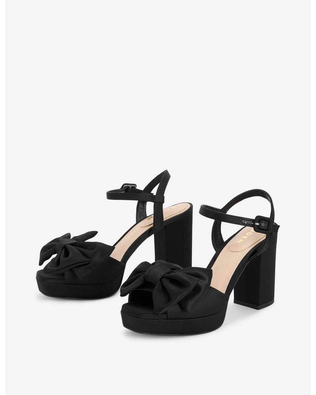 Boden Black Bow Detail Platforms