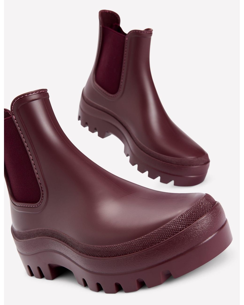 Boden Purple Chunky Chelsea Wellie Boots