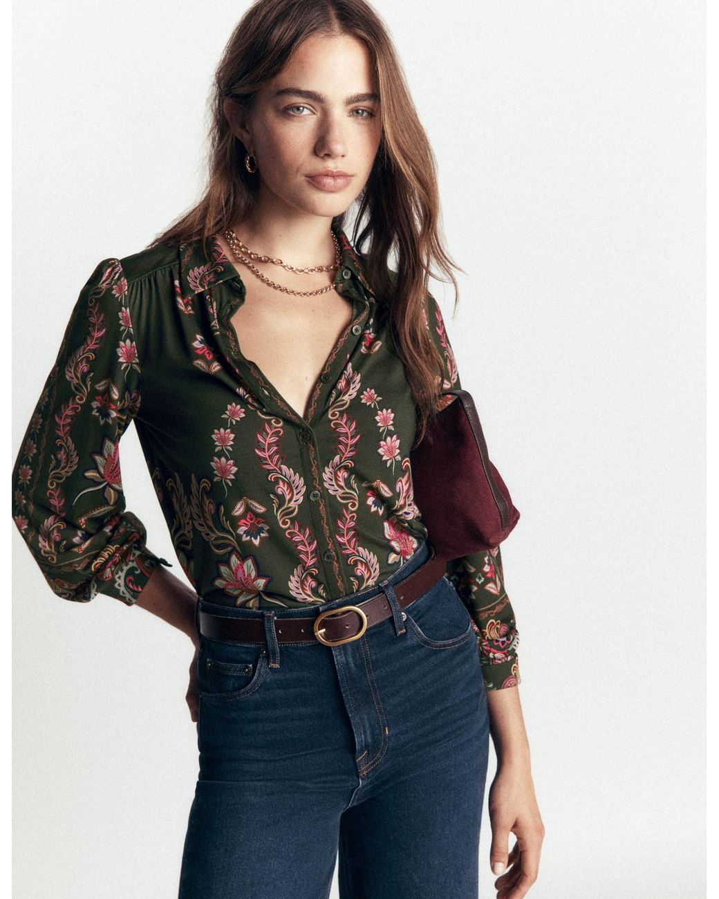 Boden Black Collared Jersey Shirt