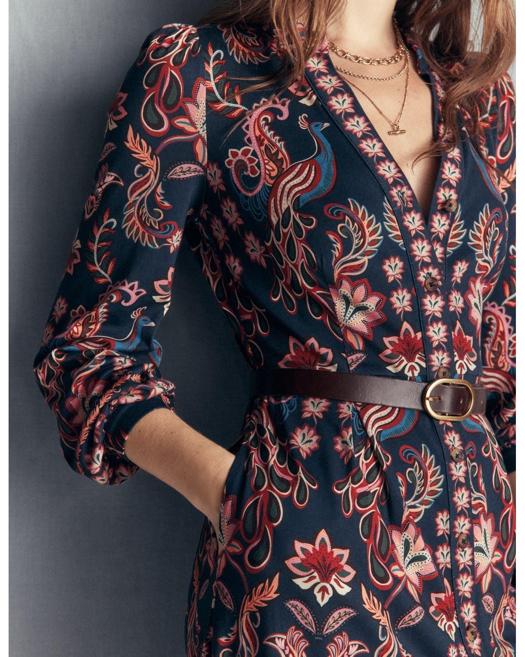 Boden Blue Juliet Jersey Midi Dress
